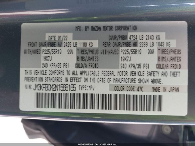 2022 MAZDA CX-5 JM3KFBCM2N1565165 Photo 8