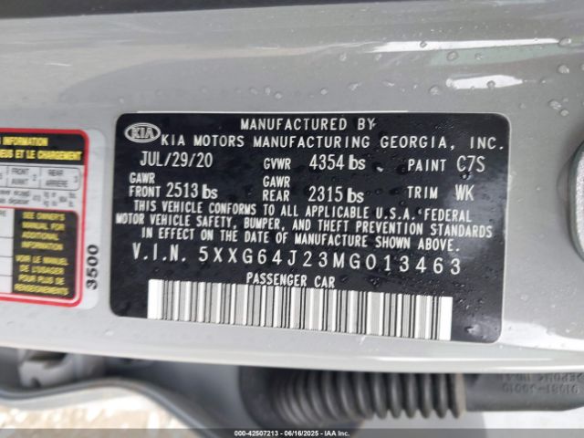 2021 KIA K5 5XXG64J23MG013463 Photo 8