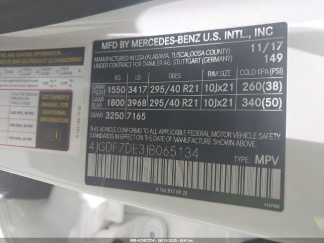 2018 MERCEDES-BENZ GLS 550 4JGDF7DE3JB065134 Photo 8