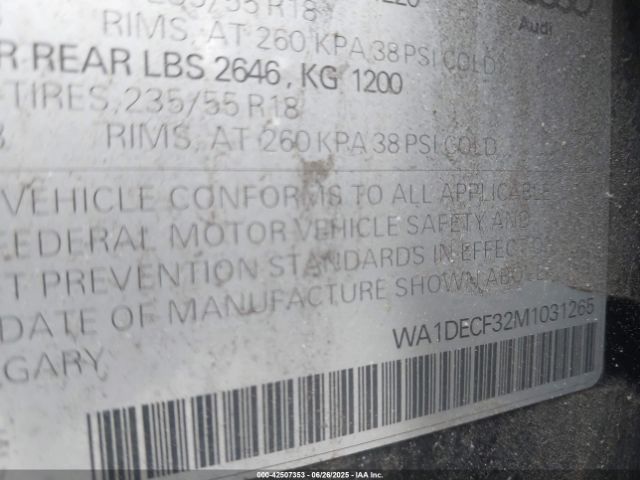 2021 AUDI Q3 WA1DECF32M1031265 Photo 8