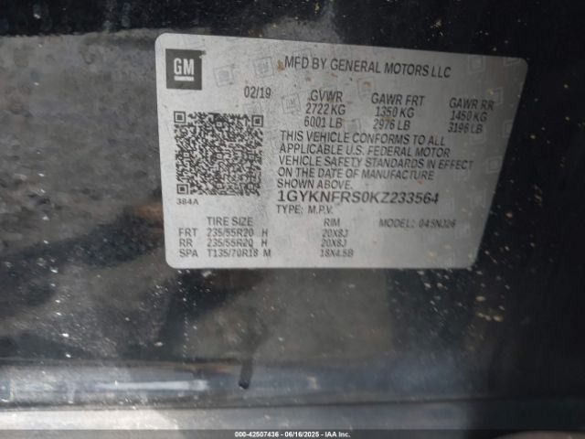 2019 CADILLAC XT5 1GYKNFRS0KZ233564 Photo 8