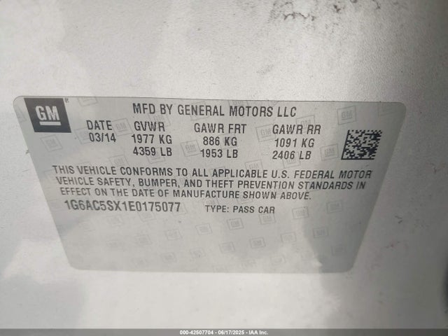 2014 CADILLAC ATS 1G6AC5SX1E0175077 Photo 8