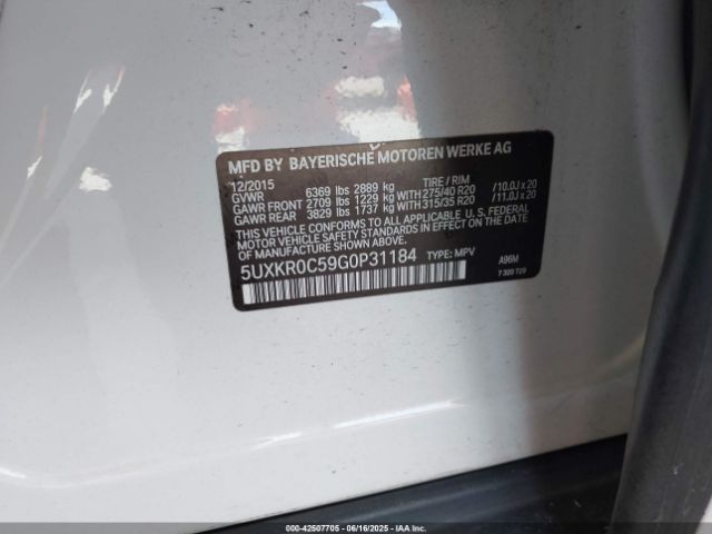 2016 BMW X5 5UXKR0C59G0P31184 Photo 8