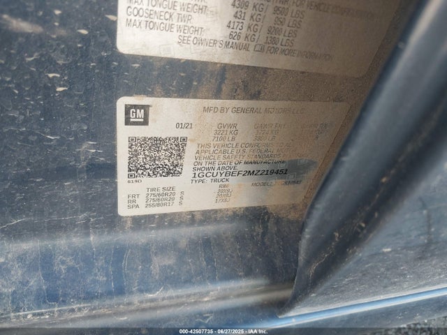 1GCUYBEF2MZ219451 Chevrolet l82