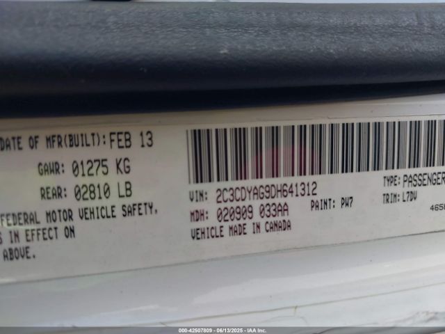 2013 DODGE CHALLENGER 2C3CDYAG9DH641312 Photo 8
