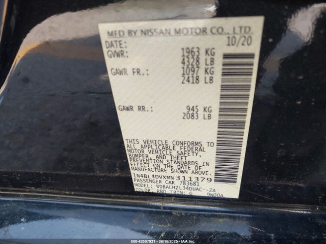 2021 NISSAN ALTIMA 1N4BL4DVXMN311379 Photo 8