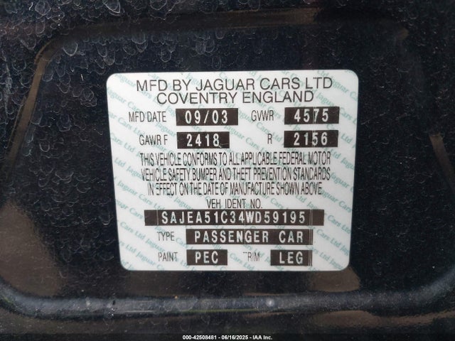 2004 JAGUAR X-TYPE SAJEA51C34WD59195 Photo 8