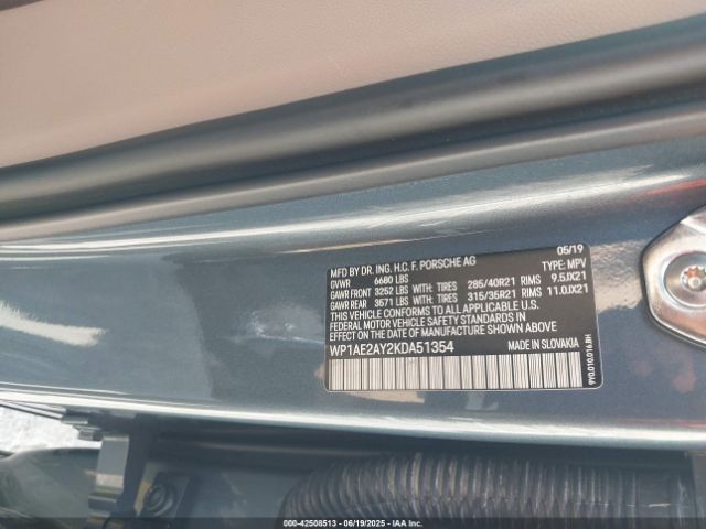 2019 PORSCHE CAYENNE E-HYBRID WP1AE2AY2KDA51354 Photo 8
