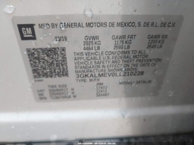 3GKALMEV0LL210228 GMC lyx