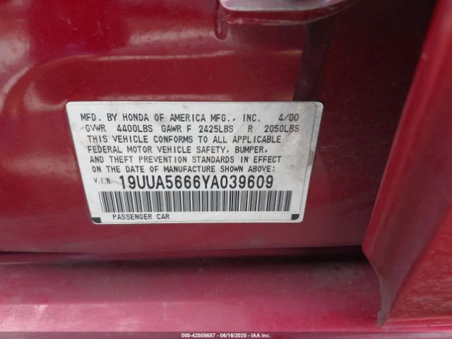 2000 ACURA TL 19UUA5666YA039609 Photo 8