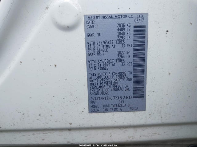 Nissan 2017 2017 5N1AT2MT2HC795280 Image 9
