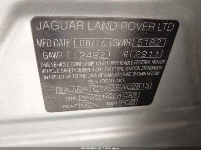2016 JAGUAR XJ SAJWA1C7XG8W02813 Photo 8