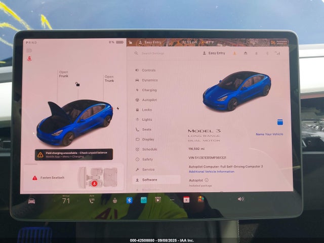 5YJ3E1EB5MF981321 Tesla MODEL 3
