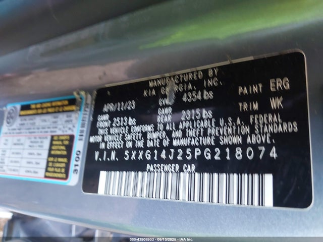 5XXG14J25PG218074 KIA t-gdi gamma ii