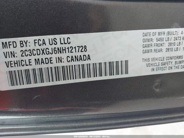 Dodge Charger 2022 2C3CDXGJ6NH121728 Image 9