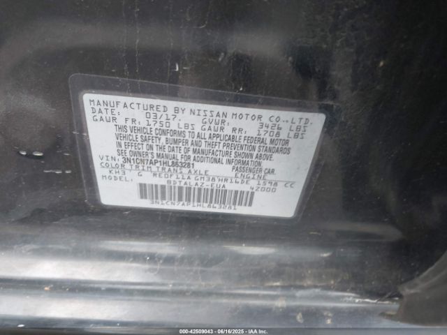2017 NISSAN VERSA 3N1CN7AP1HL863281 Photo 8