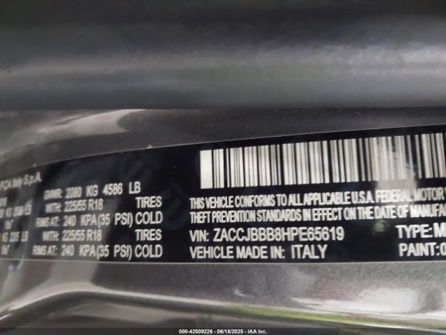 2017 JEEP RENEGADE ZACCJBBB8HPE65619 Photo 8