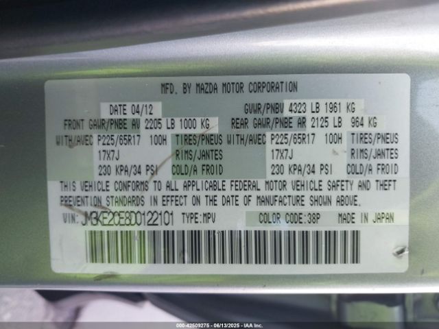 2013 MAZDA CX-5 JM3KE2CE8D0122101 Photo 8