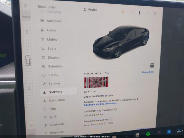 2021 TESLA MODEL S 5YJSA1E62MF447509 Photo 6