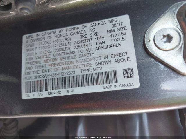 2017 HONDA CR-V 2HKRW6H36HH222323 Photo 8