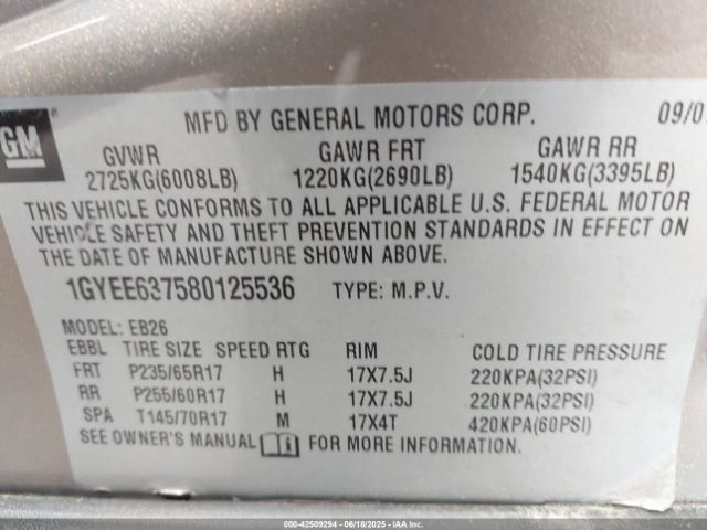 2008 CADILLAC SRX 1GYEE637580125536 Photo 8