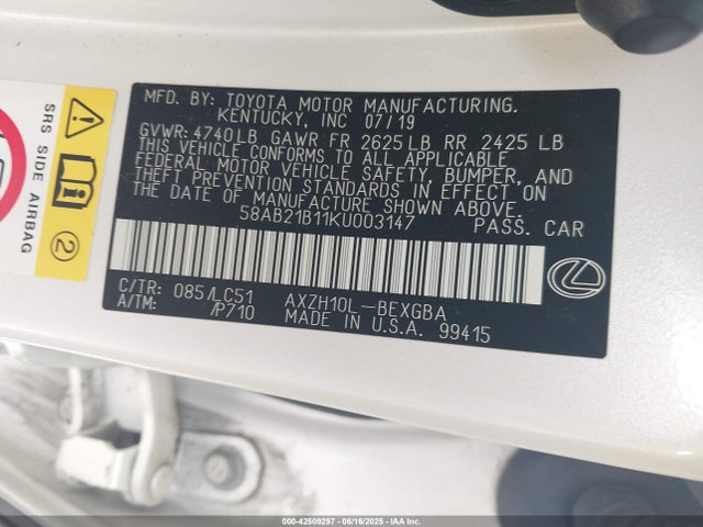 58AB21B11KU003147 Lexus a25a-fxs, 3nm
