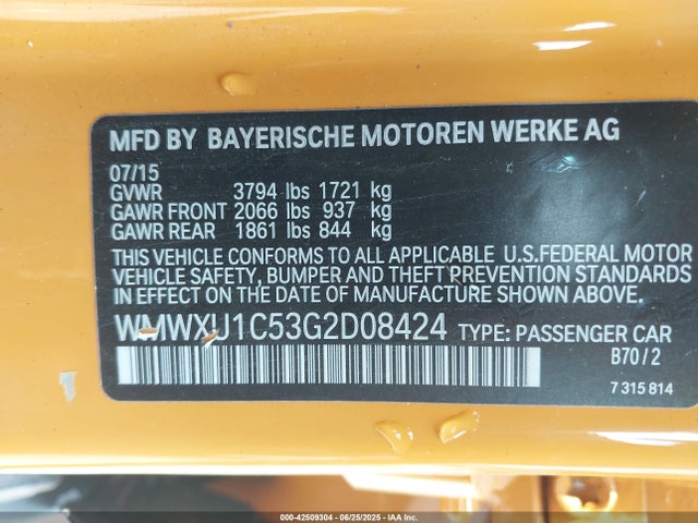 2016 MINI HARDTOP WMWXU1C53G2D08424 Photo 8