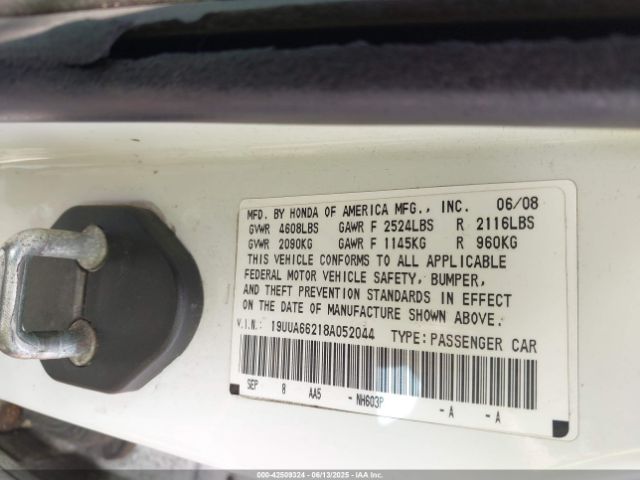 2008 ACURA TL 19UUA66218A052044 Photo 8