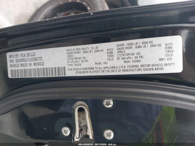2020 RAM 2500 3C6UR5CJ1LG284772 Photo 8