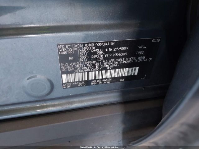 JTEAAAAH1MJ009507 Toyota a25a-fxs, 3nm+4nm