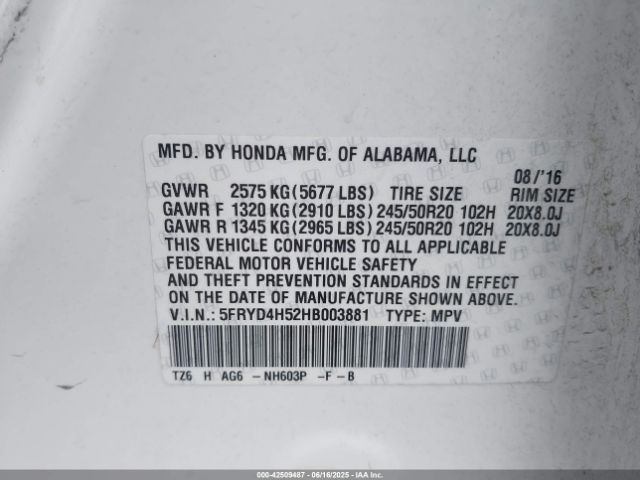 2017 ACURA MDX 5FRYD4H52HB003881 Photo 8