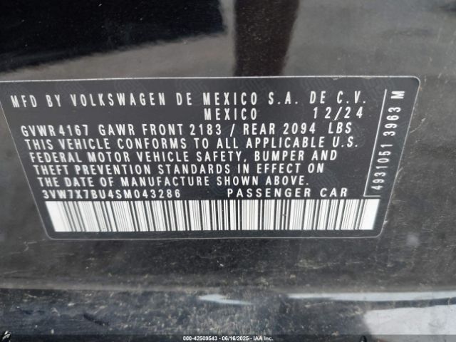 3VW7X7BU4SM043286 Volkswagen Jetta 1.5t Se