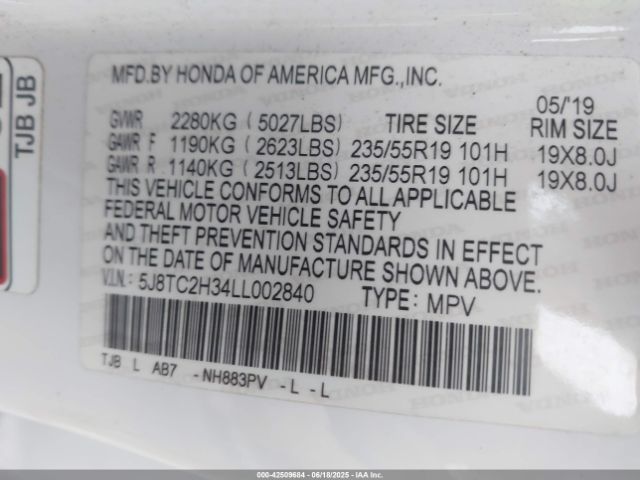2020 ACURA RDX 5J8TC2H34LL002840 Photo 8
