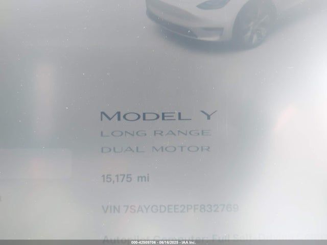 7SAYGDEE2PF832769 Tesla Model Y