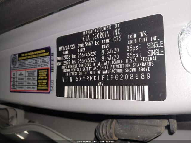 2023 KIA SORENTO 5XYRKDLF1PG208689 Photo 8