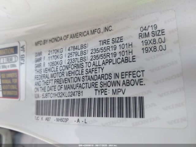 2019 ACURA RDX 5J8TC1H32KL024781 Photo 8