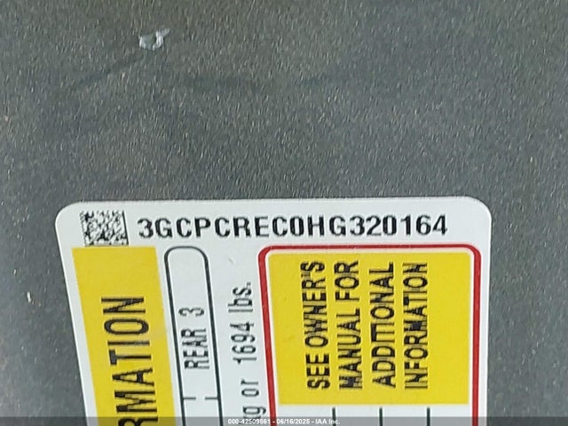 3GCPCREC0HG320164 Chevrolet l83 - sidi: spark ignited direct injection, vvt: variable valve timing, afm, e85 max, alum