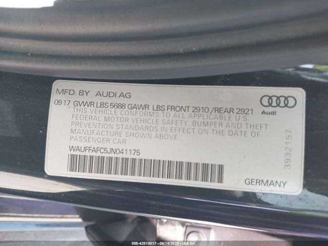 2018 AUDI S6 WAUFFAFC5JN041175 Photo 8