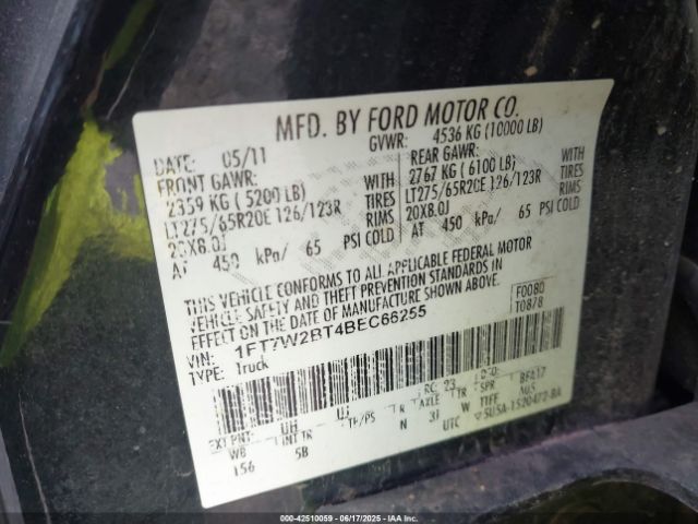 2011 FORD F-250 1FT7W2BT4BEC66255 Photo 8