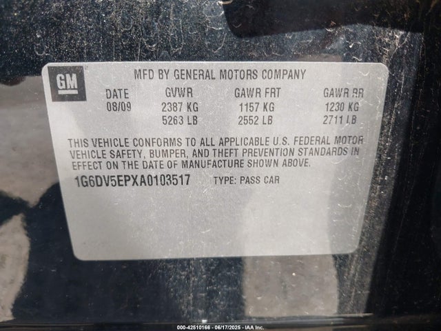 2010 CADILLAC CTS-V 1G6DV5EPXA0103517 Photo 8