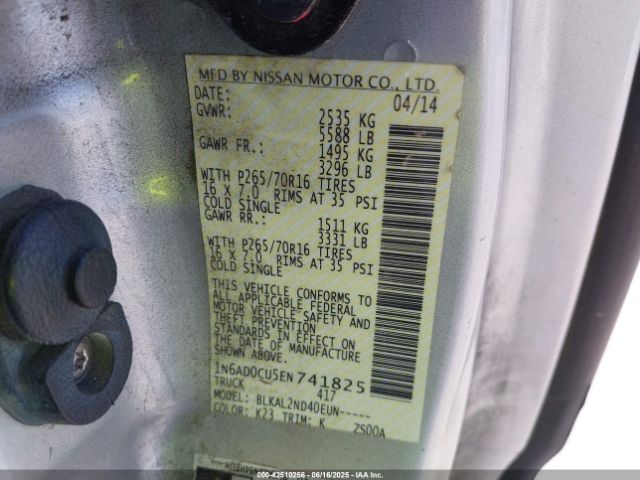1N6AD0CU5EN741825 Nissan Frontier