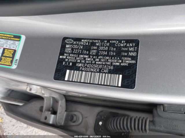 KMHLP4DG5RU818266 Hyundai Elantra Limited