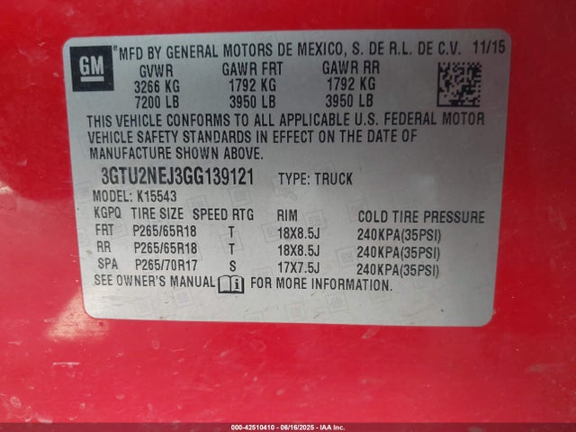 3GTU2NEJ3GG139121 GMC l86 - sidi, vvt, afm, e85 max, alum