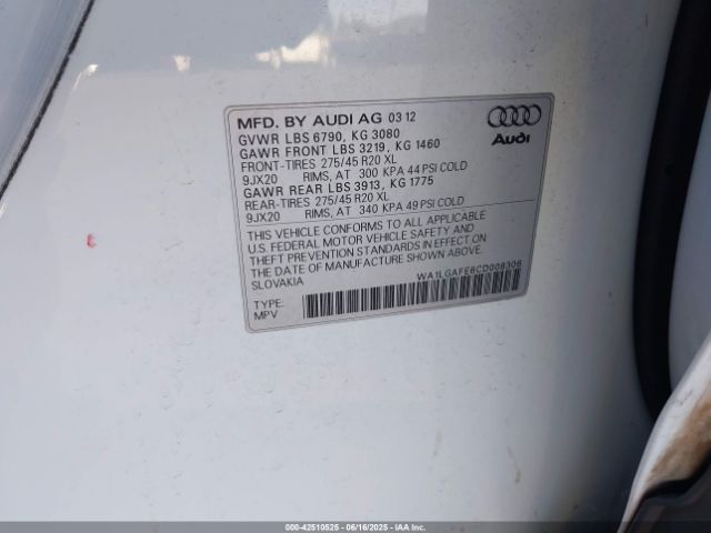 2012 AUDI Q7 WA1LGAFE6CD008306 Photo 8