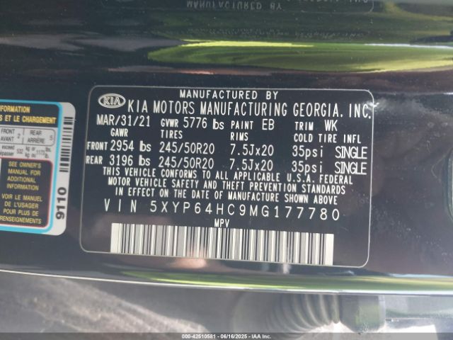 2021 KIA TELLURIDE 5XYP64HC9MG177780 Photo 8