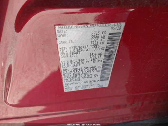 5N1DR2MN4JC663009 Nissan 2018