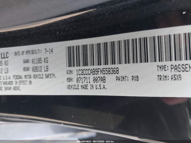 2015 CHRYSLER 200 1C3CCCAB9FN558368 Photo 8