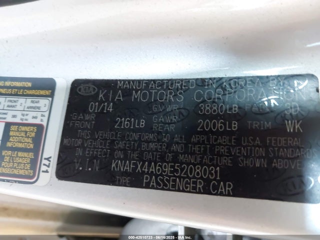 KIA 2014 2014 KNAFX4A69E5208031 Image 9