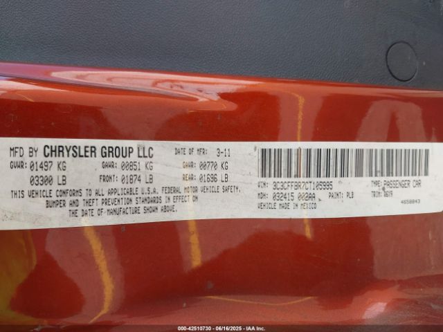 2012 FIAT 500 3C3CFFBR7CT105995 Photo 8