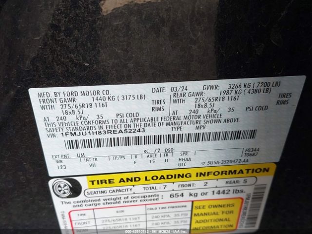 1FMJU1H83REA52243 Ford Expedition Xlt